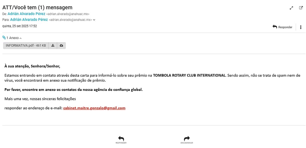 Golpe de lotaria internacional